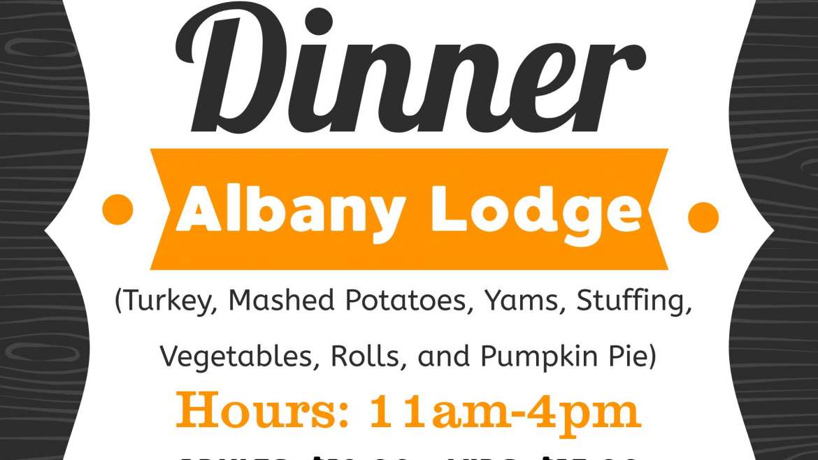 Albany Lodge Thanksgiving Dinner 2022