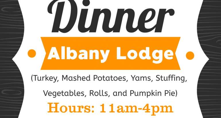 Albany Lodge Thanksgiving Dinner 2022